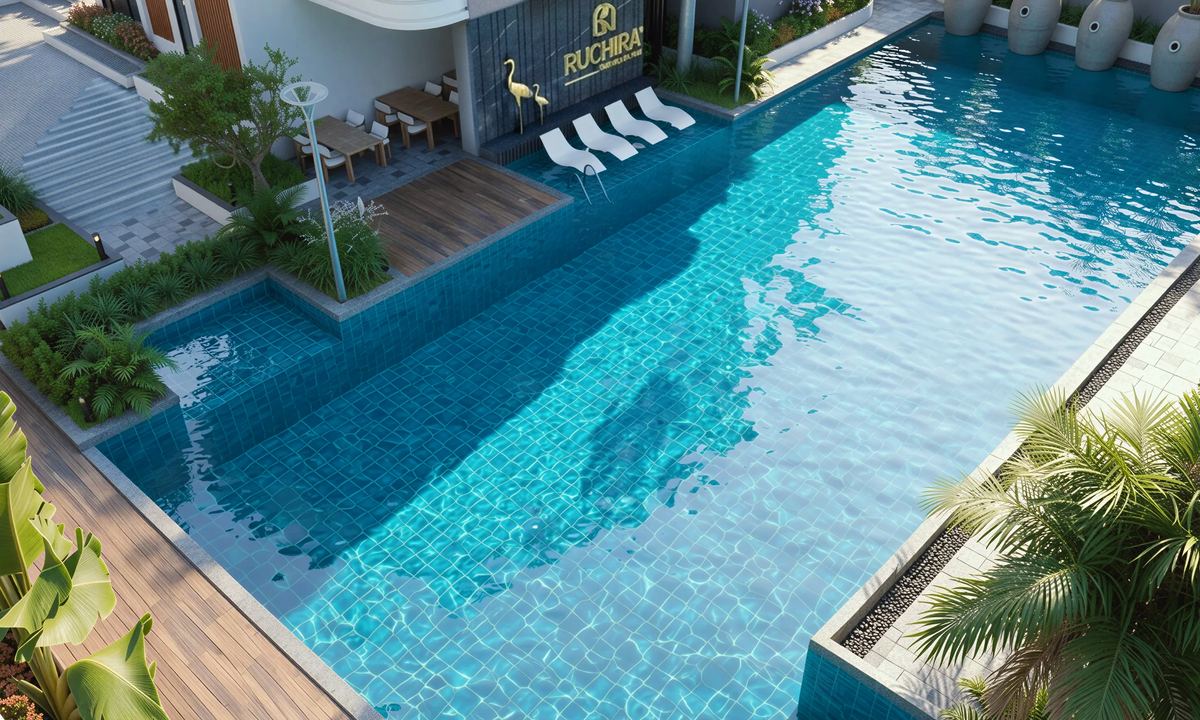 Adult swimming pool at Ruchira The Rise