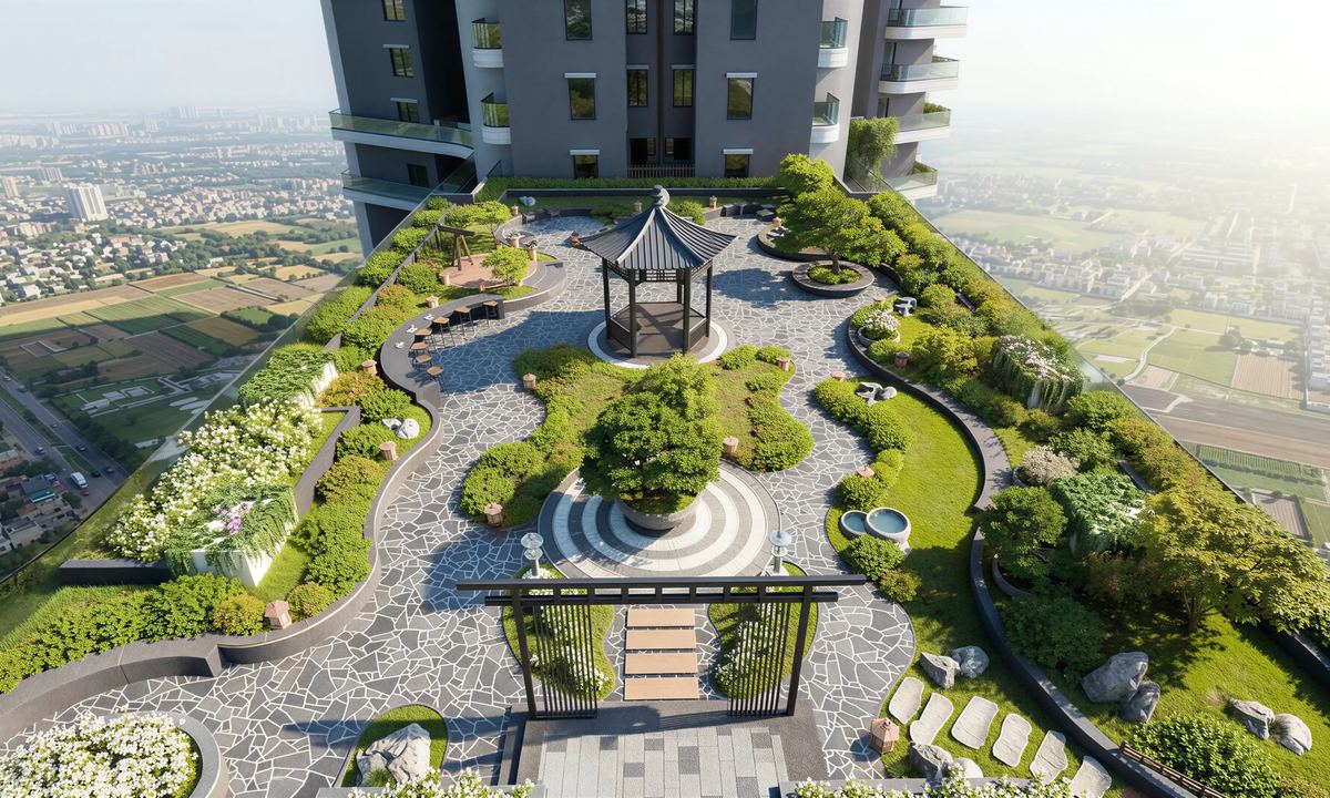 Japanese garden at Ruchira The Rise