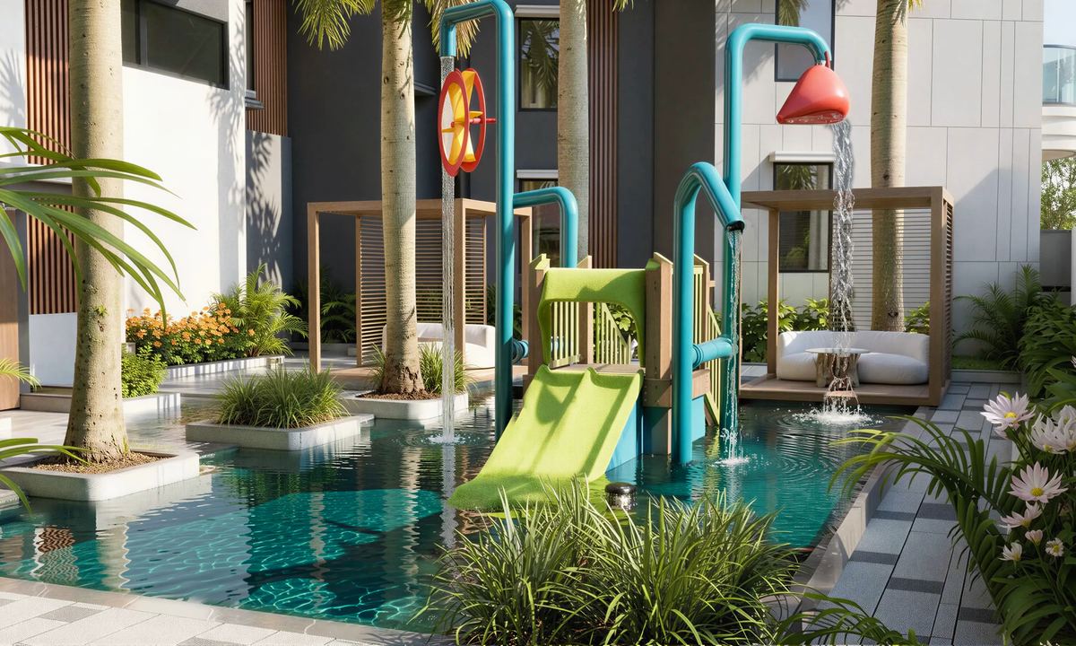 Kids' adventure water play at Ruchira The Rise