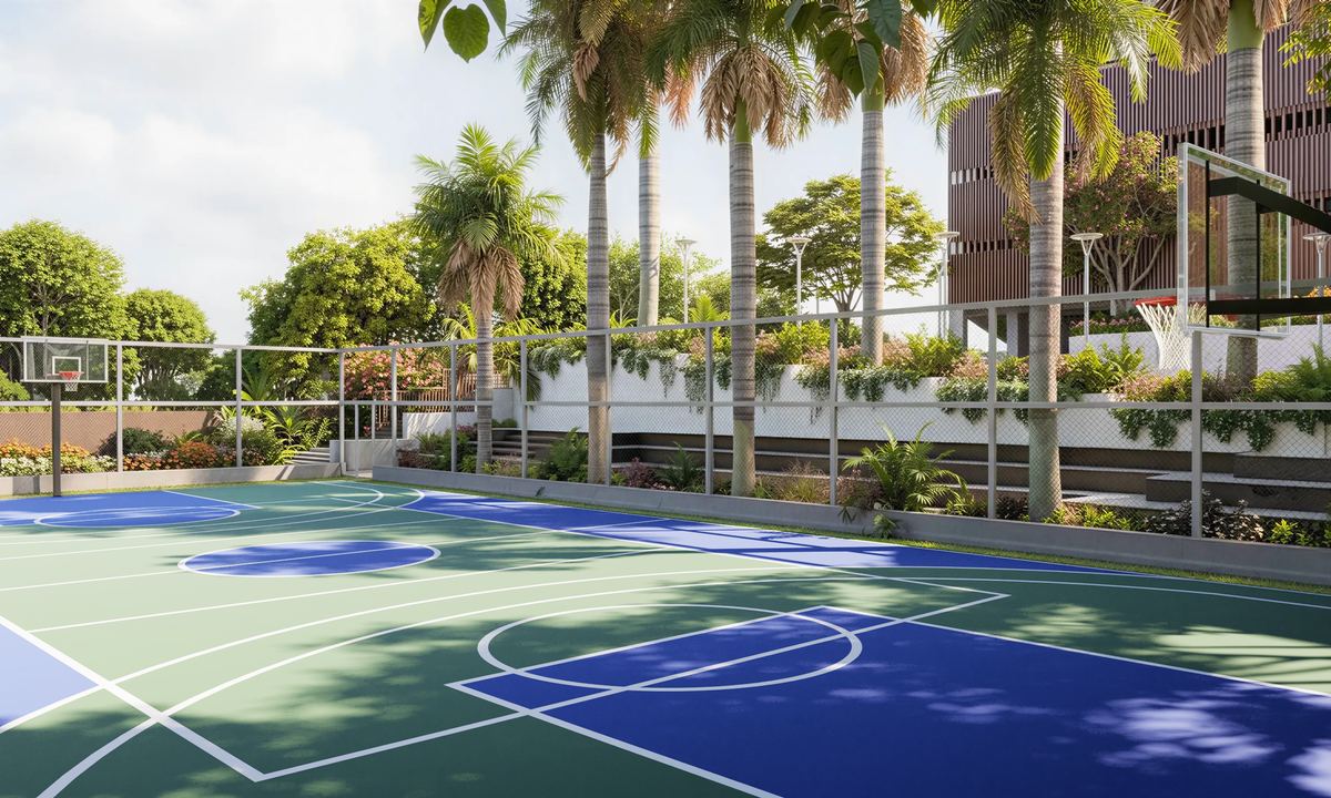 MUGA court at Ruchira The Rise