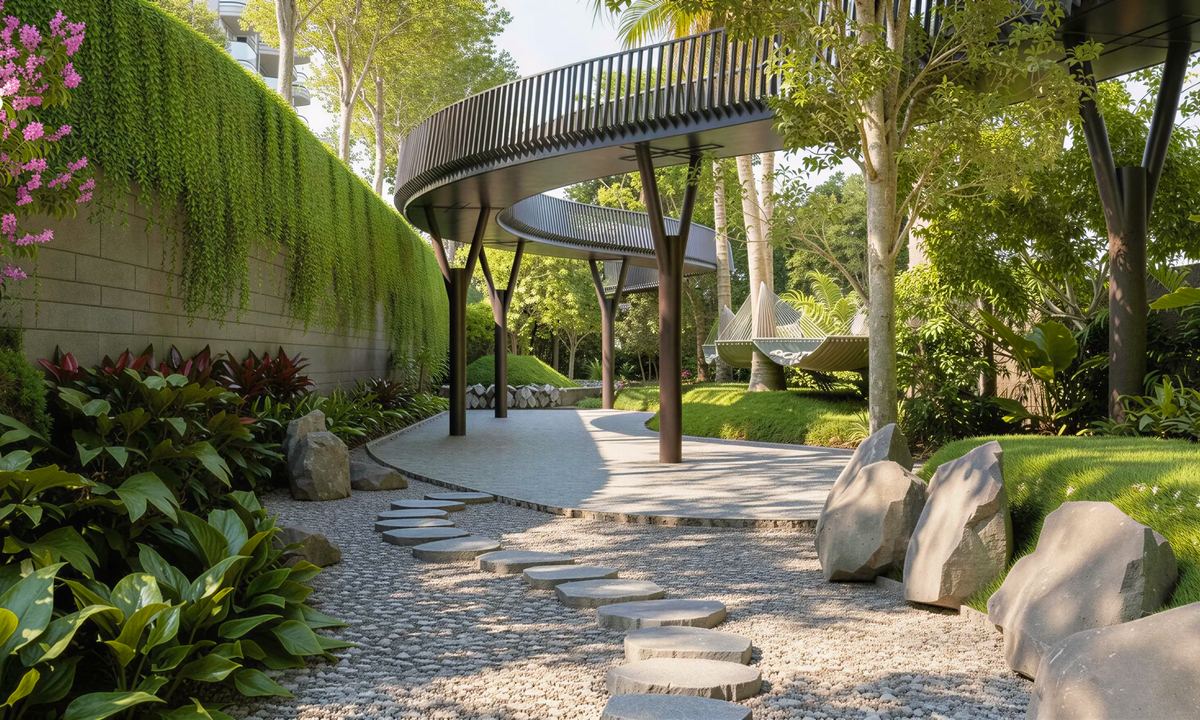 Aroma garden and rock garden at Ruchira The Rise